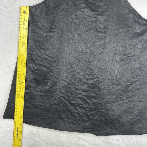 Waverly Grey Women Black Halter Sleeveless Blouse S Lace Back Textured - Picture 6 of 11